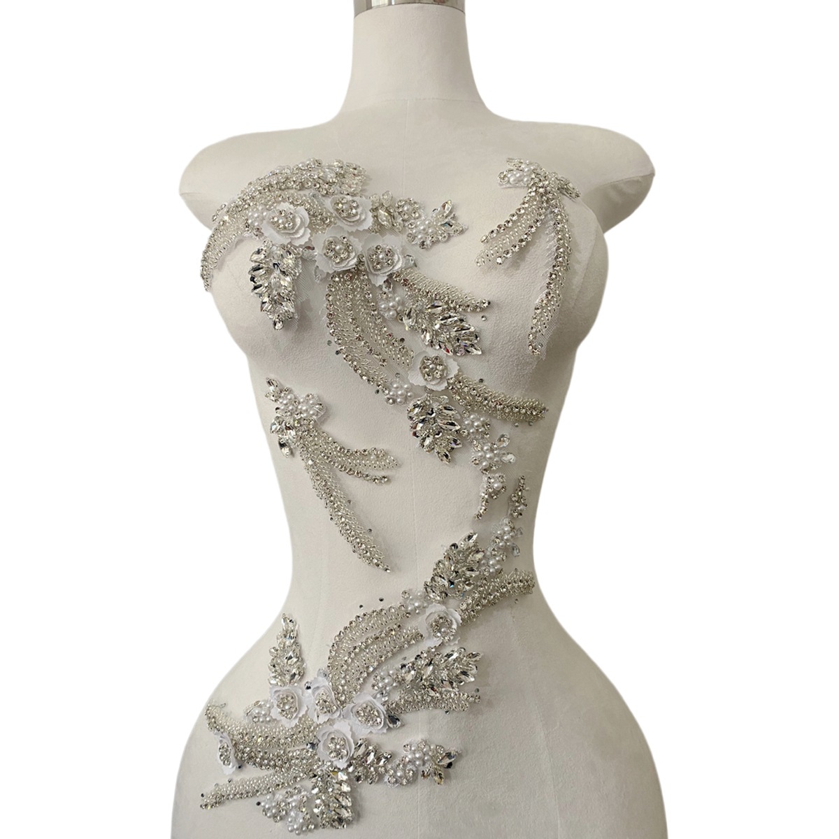 Sew On Rhinestone - Zestaw 4 sztuk naszywek do samodzielnego