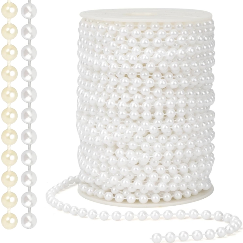 Pearl Trim Chain - 2/5m ABS Imitacja Perły Koralik Łańcuszek