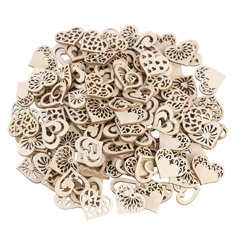Embellish Craft - 50/100 sztuk wydrążone serce wzór małe