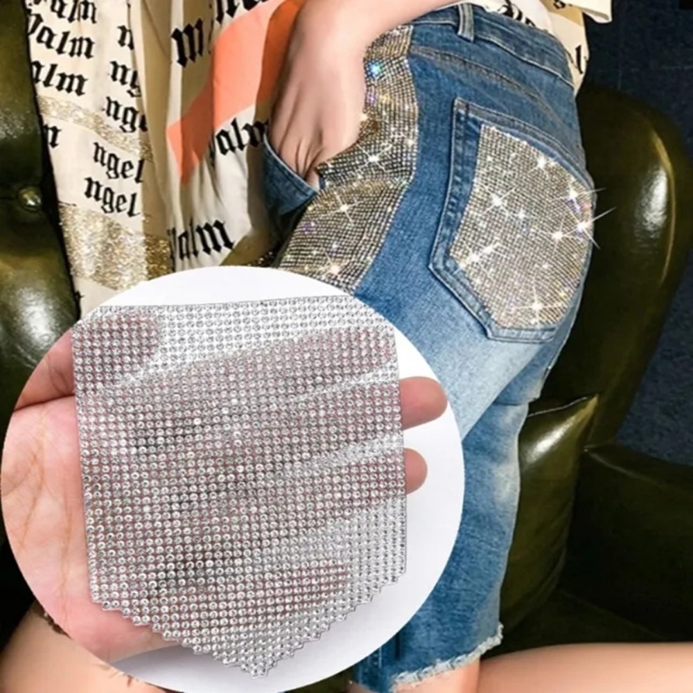 Hotfix Rhinestone Sheet - Luksusowe naszywki z kryształu górskiego Jean