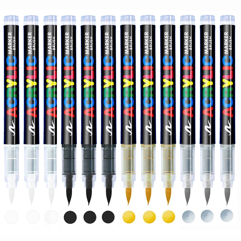 Copic Marker Classic - 3 szt. akrylowych białych pisaków pędzelkowych