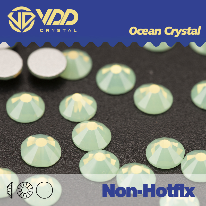 Hotfix Rhinestone Sheet - VDD 046 zielone opalowe kryształy na