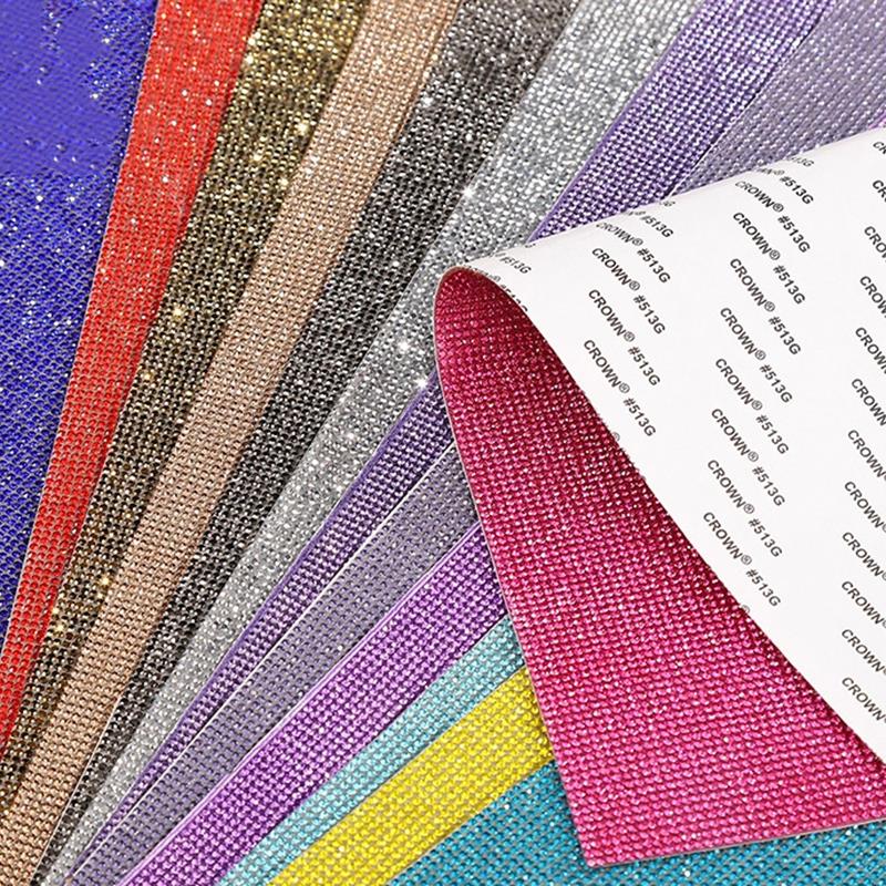 Hotfix Rhinestone Sheet - 12x20cm samoprzylepna taśma z naklejkami ze