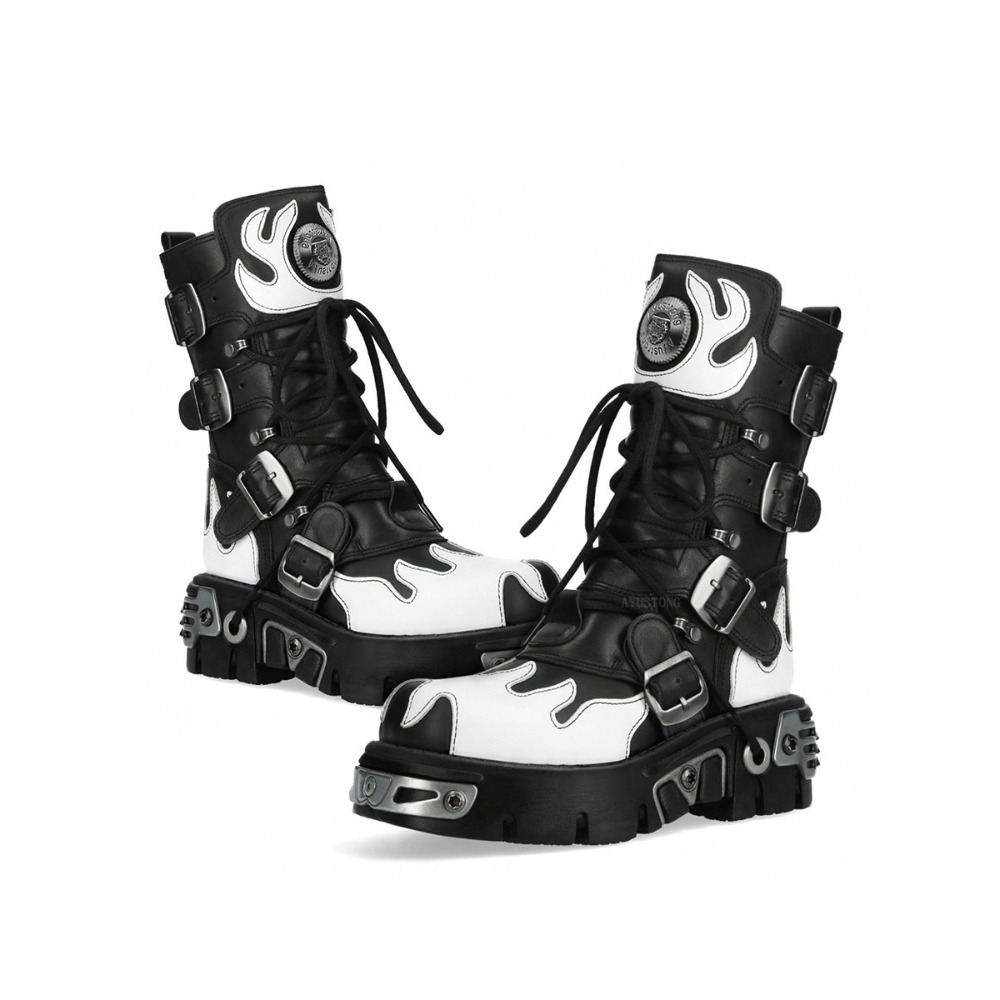 Modne Nowe Męskie Buty Motocyk – Guipure Lace Panel recenzja i cena