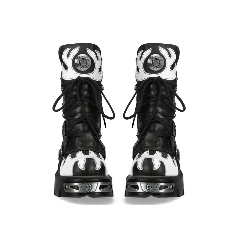 Modne Nowe Męskie Buty Motocyk – Guipure Lace Panel recenzja i cena