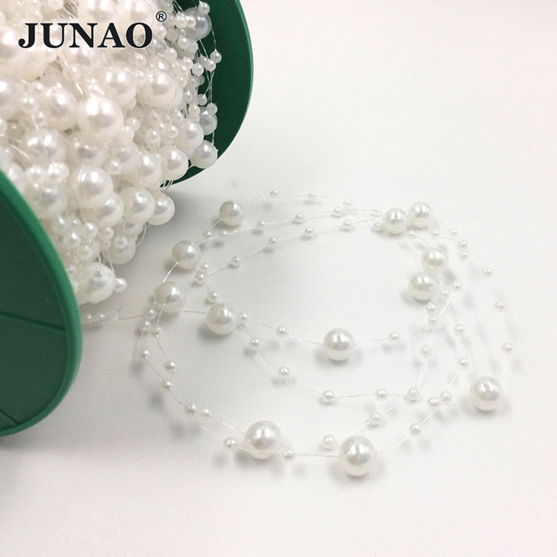 JUNAO 20 Metrów 3+8mm Białe Ok – Pearl Trim Chain recenzja i cena