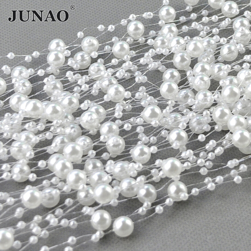 JUNAO 20 Metrów 3+8mm Białe Ok – Pearl Trim Chain recenzja i cena