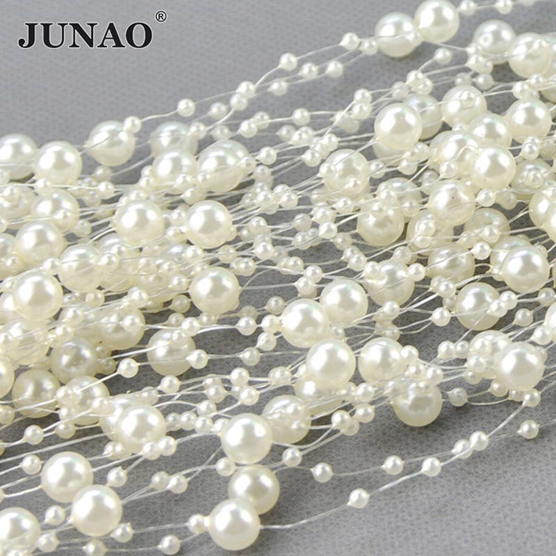 JUNAO 20 Metrów 3+8mm Białe Ok – Pearl Trim Chain recenzja i cena