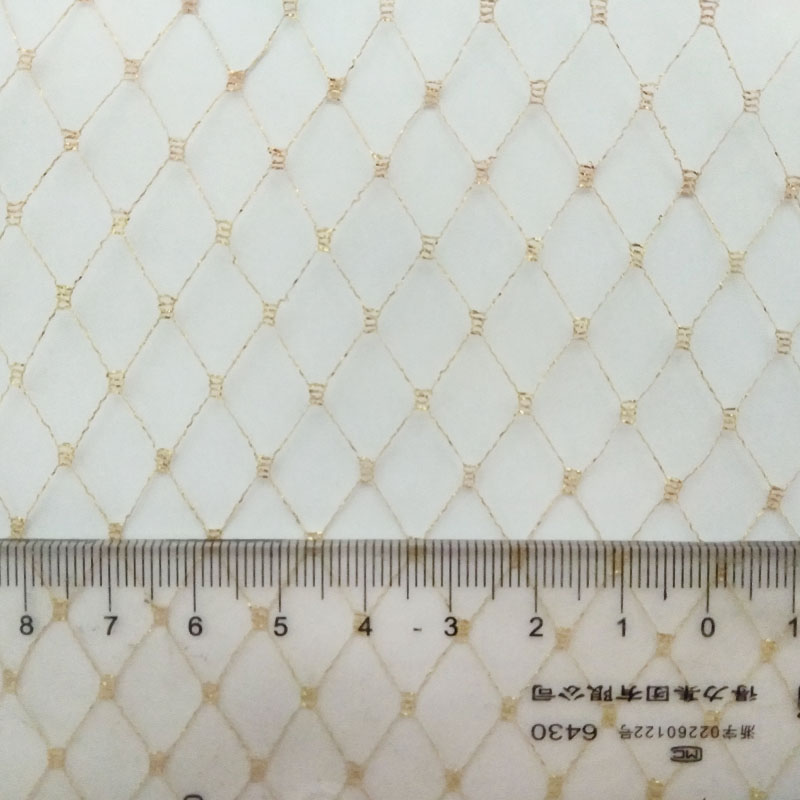 Czarna siatka z wzorem rombów, – Crystal Mesh Fabric recenzja i cena