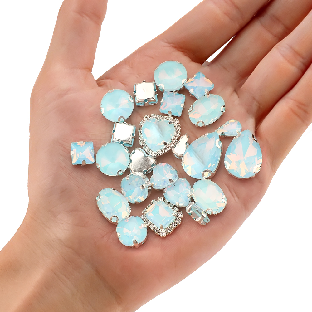 40pcs/bag Mix Shape Opal Glass – Sew On Rhinestone recenzja i cena